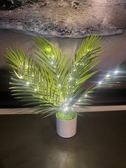 Palm Paradise 19″ Palm Tree Lamp by Twinkling Tree. Uses 3 AAA Batteries. NIB.