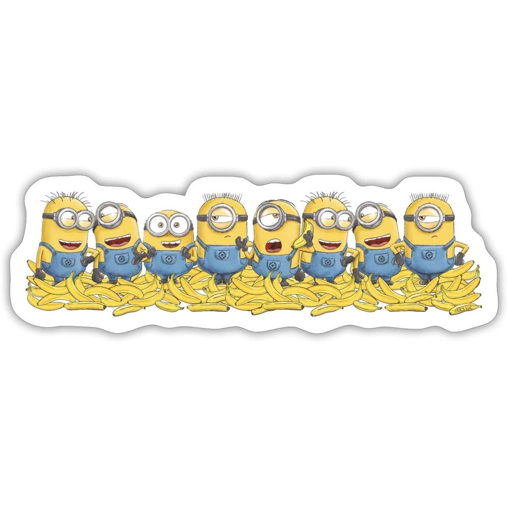 Minions Many Happy Minions On Bananas Sticker, max. 4 x 4″