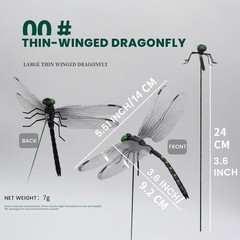 10Pcs Dragon Fly Clips for Bugs Repellent 3D Dragonfly Hat Clip Garden Decor