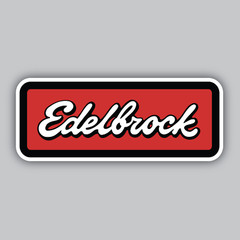 Edelbrock Sticker/Decal -Intake -Carburetor -Crankshaft -Supercharger -Ignition