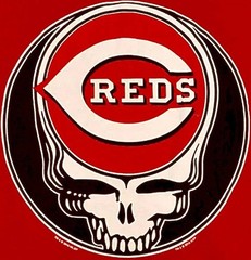 🌹⚡️GRATEFUL DEAD Cincinnati Reds Stealie Sticker *NEW* Measures 3″ x 3″ ⚡️🌹
