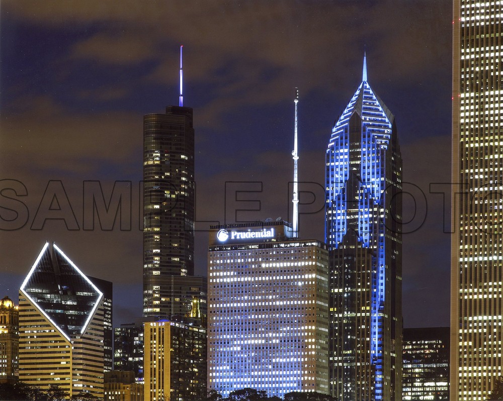 Chicago, Illinois Skyline Prudential Building Architecture 8 X 10 Photo