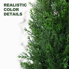 2PCS 3-6FT Topiary Cedar Pine Artificial Tree Home Decor UV Indoor Outdoor New-