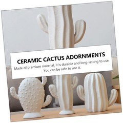 Ceramic Cactus Figurine Minimalist Cactus Statue Porcelian Collectible Art Sc…