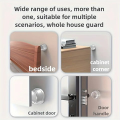 2pcs Transparent Silicone Door Stopper Anti Collision Wall Protectors – NEW