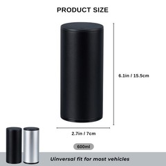 Car Trash Can With Lid – Leakproof Mini Garbage Can, Aluminum Alloy Bin, Acce…