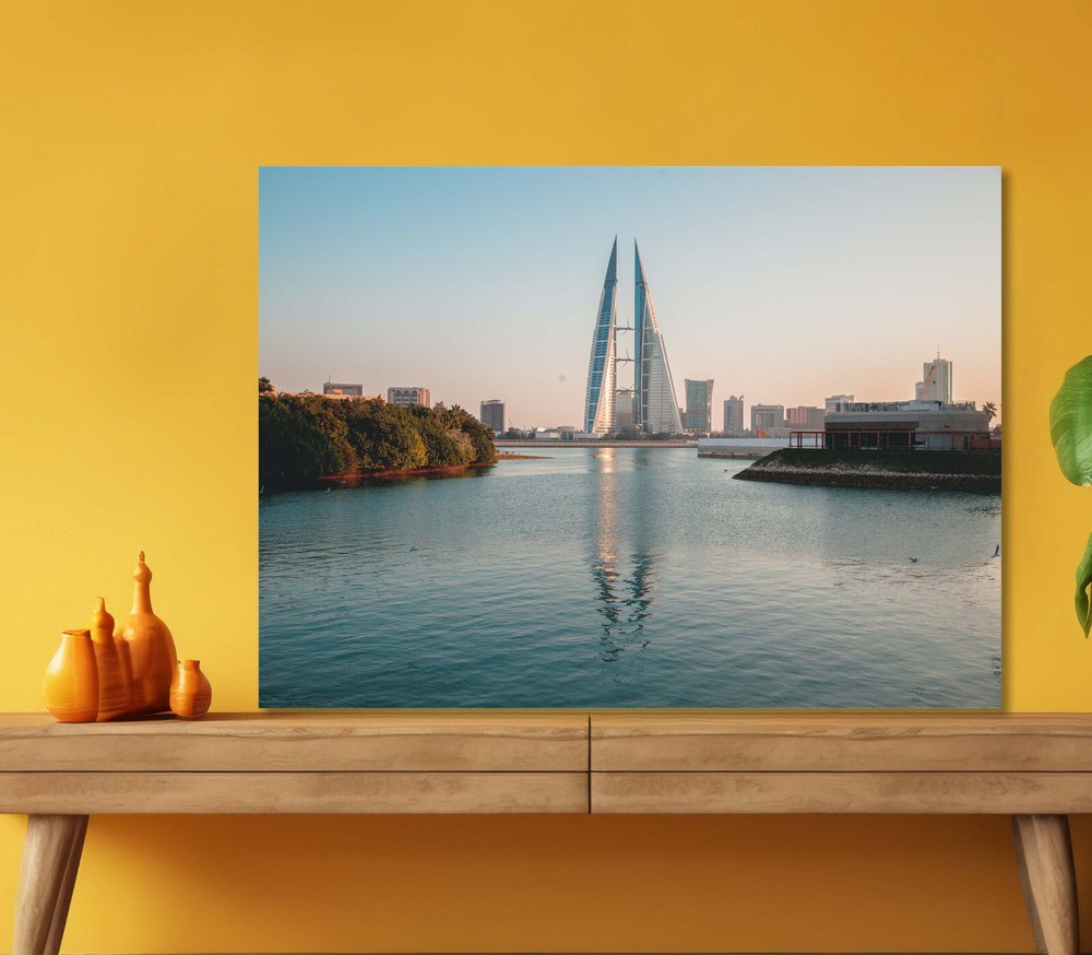 Bahrain World Trade Center 5mm thick Plastic Poster Ready to Hang 60x45cm