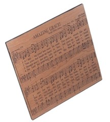 Amazing Grace Sheet Music Religious Gift Farmhouse Sign Shelf Sitter 5″ x 5″