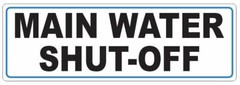Main Water Shut Off Sticker D7277