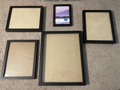 Picture Frames Lot of 5-1” Thick Black Frames (shadow Box Style) See Description