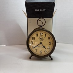 CROSLEY Vintage Metal Alarm Clock #33301 Brass Color Shabby Chic Decorative