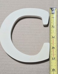 Alphabet Letter C Single Hang Or Stand White