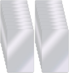 16Pcs School Shatter Proof Plastic Mirrors 4 x 6 Inch Self Adhesive Acrylic Mirr