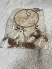 Brown Feather Dreamcatcher Hanging Decor Native American Mystical Net Adults