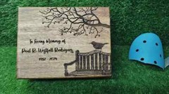Wooden Cremation Urn for Adult Ashes | Tree of Life Box | Personalized Memorial