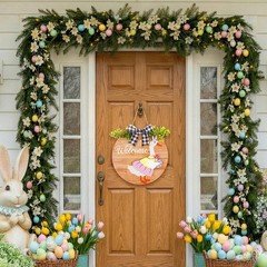 16 Pcs Interchangeable Goose Welcome Sign for Front Door Valentine’s Day 11.8…