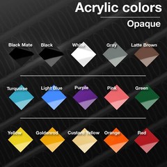 Custom Car Acrylic Emblem Badge MULTI COLOR Customized Text Names