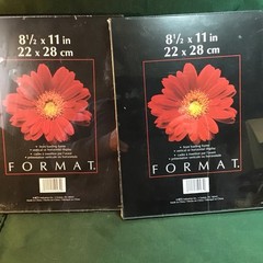 2 Format 8 1/2 X 11 Inch Front Loading Frame. Vertical Or Horizontal Display.
