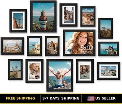 15 Pack Collage Picture Frames for Wall Decor & Tabletop – Mountable Multi