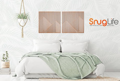 2 Pcs Wood Mountain Wall Art – Modern Wooden Panel Mountain Wall Decor, Decorati