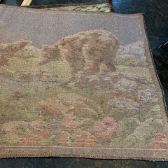 Vintage Brown Bears Tapestry 20” x 37”