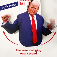 Donald Trump Wall Clock, Funny Dancing Trump Pendulum Clock, Trump Dance Clock