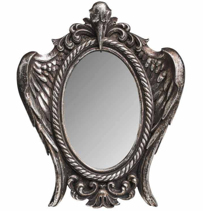 Alchemy Gothic My Soul From the Shadow Mirror Wall Free Standing Resin Decor V56