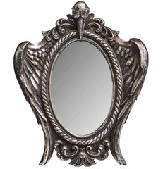 Alchemy Gothic My Soul From the Shadow Mirror Wall Free Standing Resin Decor V56