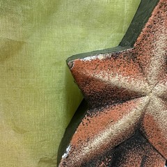 Vintage Rare Orange Celestial Wood Wall Mirror Moon Sun Stars Hand Painted 1990s