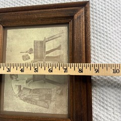 2 VTG R. Hendrickson Sepia Art Prints Rustic Wood Frames Americana 10″x8.5″
