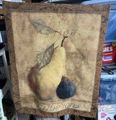Pear And Fig Tapestry Signed By Fabrice Villeneuve 35″ x 42″ Art In Motion