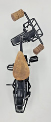 Mini Bicycle Art Metal & Wood Cycling Art Display Black 11.5” Long Veteran Owned