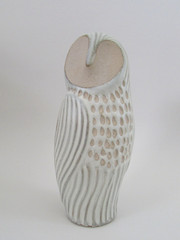 Anthropologie White Woodland Owl Flower Vase