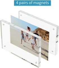 12 Pack Acrylic Picture Photo Frame Magnetic 4×6 Clear Free standing 4×6“