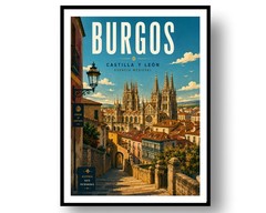 Burgos Travel Poster Print, Wall Decor