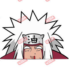 Jiraiya Naruto Peeker Anime Bumper Sticker Car Decal Funny Vinyl Window