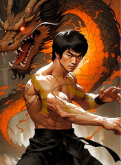 BRUCE LEE poster print 13»x19» home decor glossy paper #4