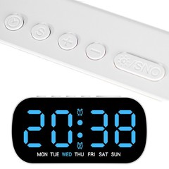 LED Large Display Electric Digital Alarm Clock with Battery Backup and Snooze