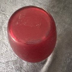 Matte Red Bulb Flower Vase, Solid/Plain, Free Standing Decorative Decor