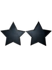 Rustic Black Tin Star Country Set of 2 Wall/ Home or Outside Decor 8.5″