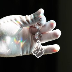 Maple Leaf 20pcs Crystal Chandelier Prisms Replacement Pendant Parts, 38mm Ha…