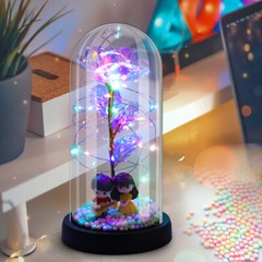 LED Rose Light Glass Gifts for Wife Women Her Valentine Girlfriend Birthday Gift