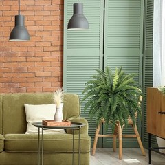 Stunning 35″ Indoor/Outdoor Ferns – 2 Realistic Boston Ferns for All Occasions