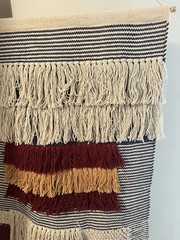 Artisan Southwestern Woven Wall Hanging Fringe Textile Fiber Art Tapestry Decor