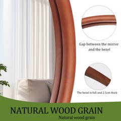 Irregular Wall Mirror Asymmetrical Accent Mirrors Modern Wood Frame Decor Mirror