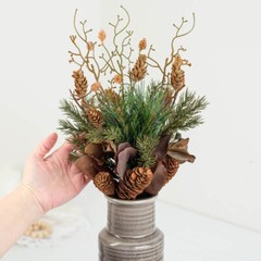 21″ Artificial Mixed Pine, Pine Cone and Eucalyptus Bundle
