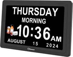 Digital Dementia Alarm Clock Large Display for Seniors, Plug in Electric Date…