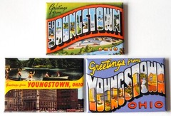 Greetings from Youngstown Ohio FRIDGE MAGNET Set