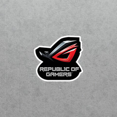 Republic of Gamers Logo Sticker – Gaming Enthusiast Decal for Laptops Cars #5678