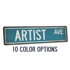 Artist Street Sign Gift for Artist Art Studio Decor Craft Sign 104180021061